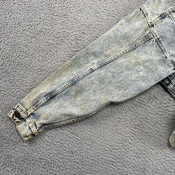 VTG Levi's Jean Jacket 70507-0219 Mens XL Blue Acid Wash USA Streetwear 90s - Picture 4 of 10